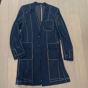 Dior Spring 2013 Navy Blue mesh Men's sample coat  size 48